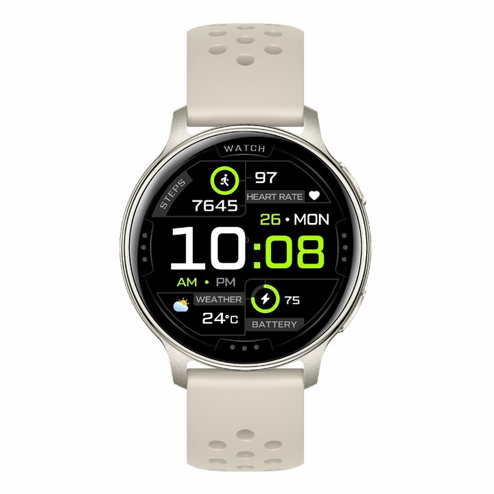 HT43 1.32 inch GPS Ultra-thin Sports Smart Watch Supports Bluetooth Call / Heart Rate / Sleep Monitoring(Champagne Gold)