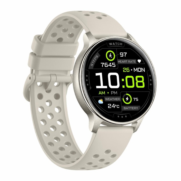 HT43 1.32 inch GPS Ultra-thin Sports Smart Watch Supports Bluetooth Call / Heart Rate / Sleep Monitoring(Champagne Gold)