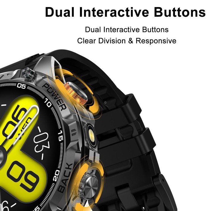 YK16 1.7 inch Sports Smart Watch Supports Heart Rate / Sleep Monitoring(Black)