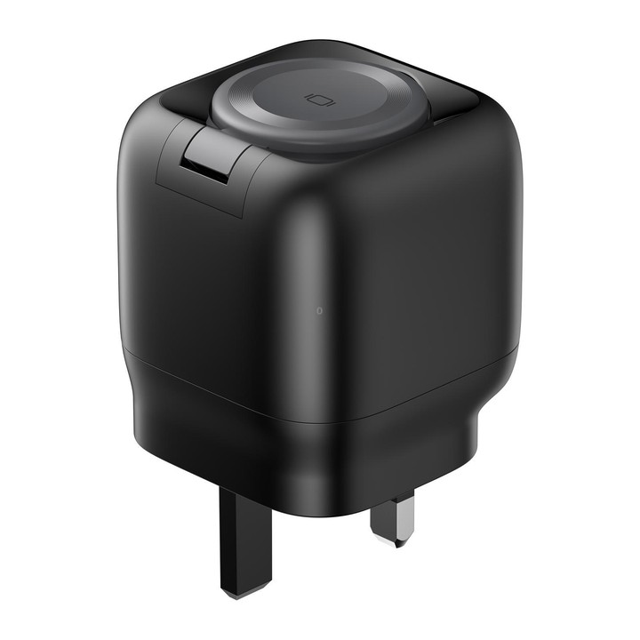 Havit UC250 35W 3 in 1 GaN Travel Charger with Type-C Retractable Cable, Plug:UK Plug(Black)