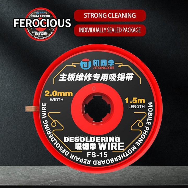 JTX FS-15 1.5M 2.0mm Desoldering Wire Set