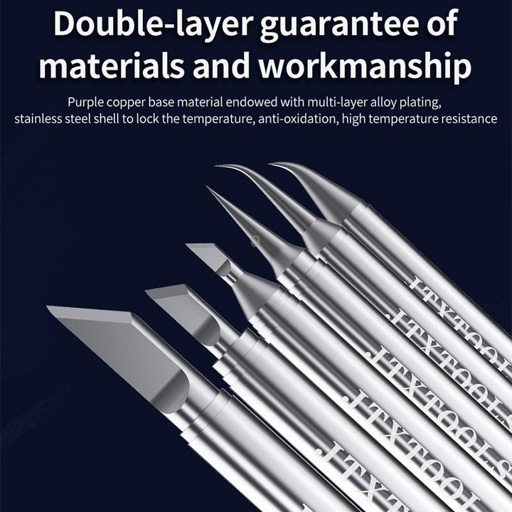 JTX T12 Series Soldering Iron Tips, Model:T12-BT