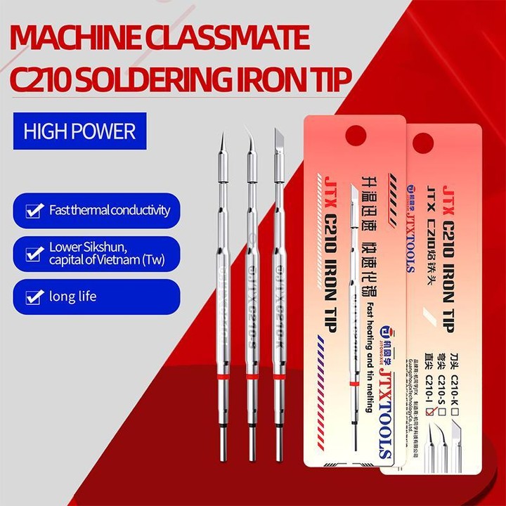 JTX C210 High Power Soldering Iron Tip, Model:C210-K