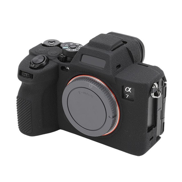 For Sony Alpha 7 V / ILCE-7M5 Litchi Texture Soft Silicone Protective Case(Black)