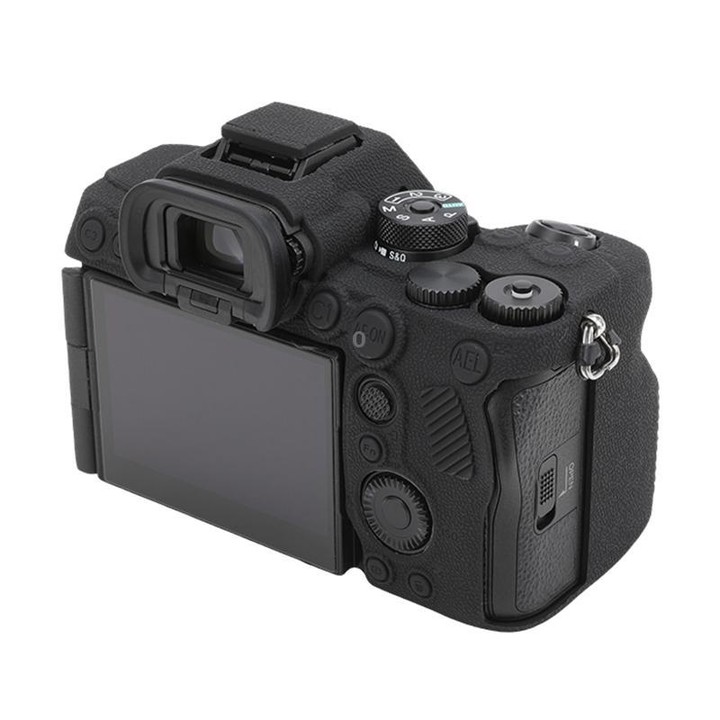For Sony Alpha 7 V / ILCE-7M5 Litchi Texture Soft Silicone Protective Case(Black)