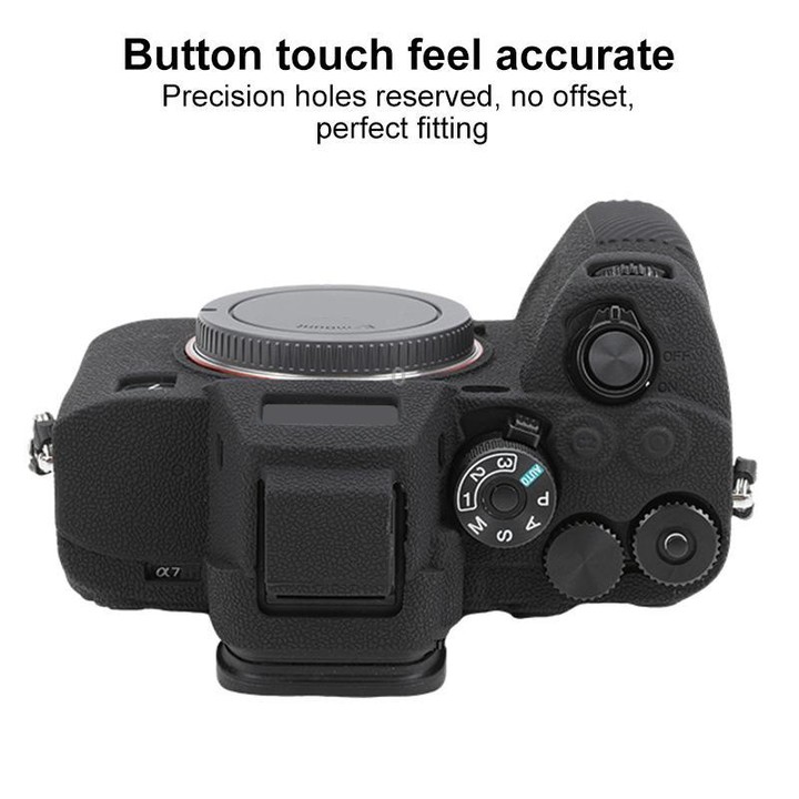 For Sony Alpha 7 V / ILCE-7M5 Litchi Texture Soft Silicone Protective Case(Black)