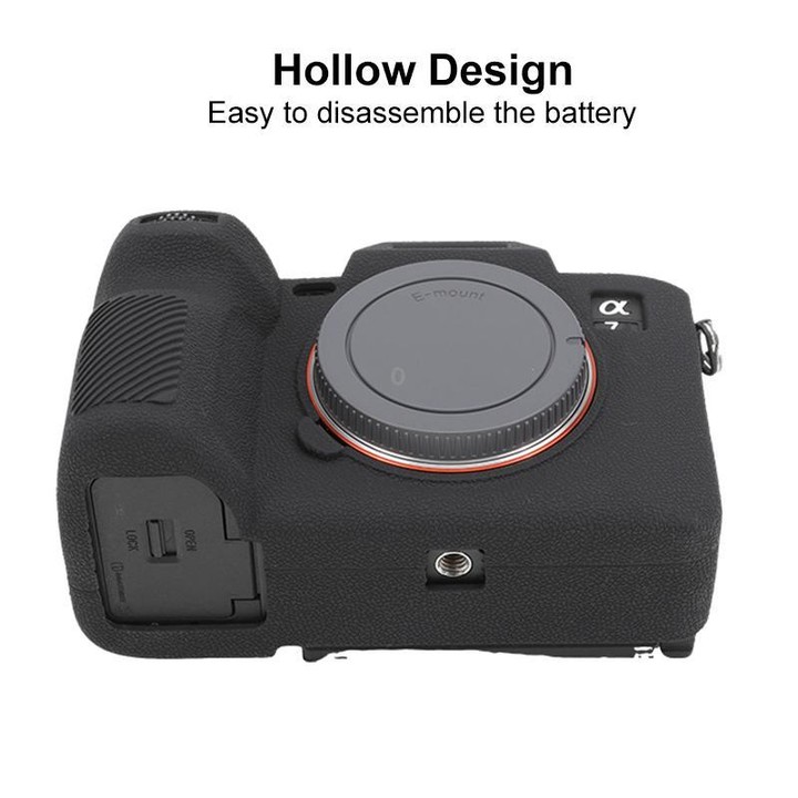 For Sony Alpha 7 V / ILCE-7M5 Litchi Texture Soft Silicone Protective Case(Black)