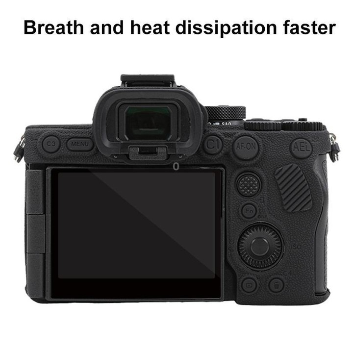 For Sony Alpha 7 V / ILCE-7M5 Litchi Texture Soft Silicone Protective Case(Black)