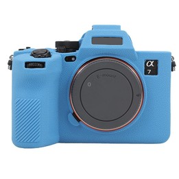 For Sony Alpha 7 V / ILCE-7M5 Litchi Texture Soft Silicone Protective Case(Blue)