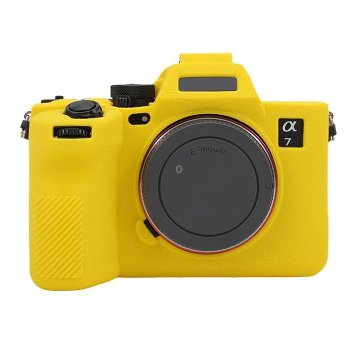 For Sony Alpha 7 V / ILCE-7M5 Litchi Texture Soft Silicone Protective Case(Yellow)