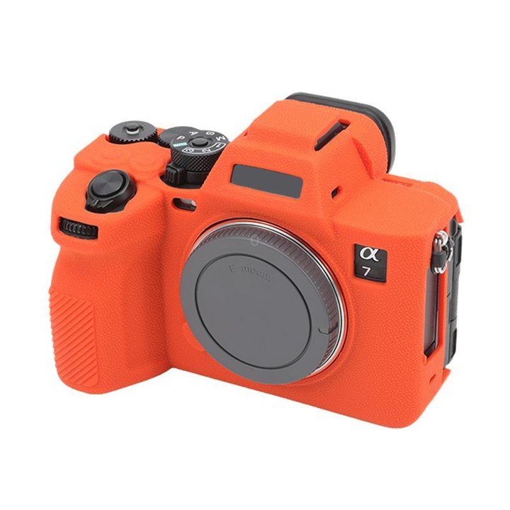 For Sony Alpha 7 V / ILCE-7M5 Litchi Texture Soft Silicone Protective Case(Orange)