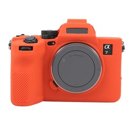 For Sony Alpha 7 V / ILCE-7M5 Litchi Texture Soft Silicone Protective Case(Orange)