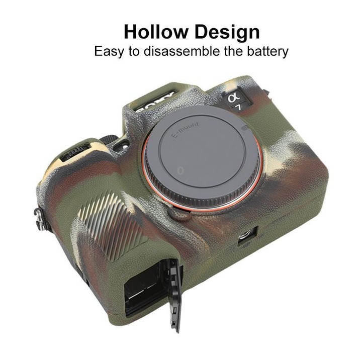 For Sony Alpha 7 V / ILCE-7M5 Litchi Texture Soft Silicone Protective Case(Camouflage)