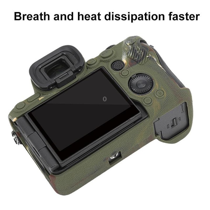 For Sony Alpha 7 V / ILCE-7M5 Litchi Texture Soft Silicone Protective Case(Camouflage)