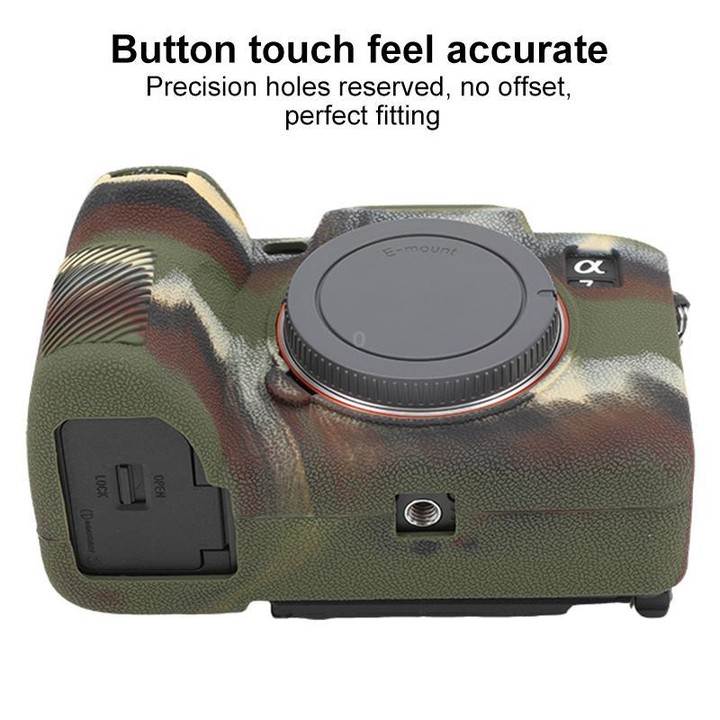 For Sony Alpha 7 V / ILCE-7M5 Litchi Texture Soft Silicone Protective Case(Camouflage)
