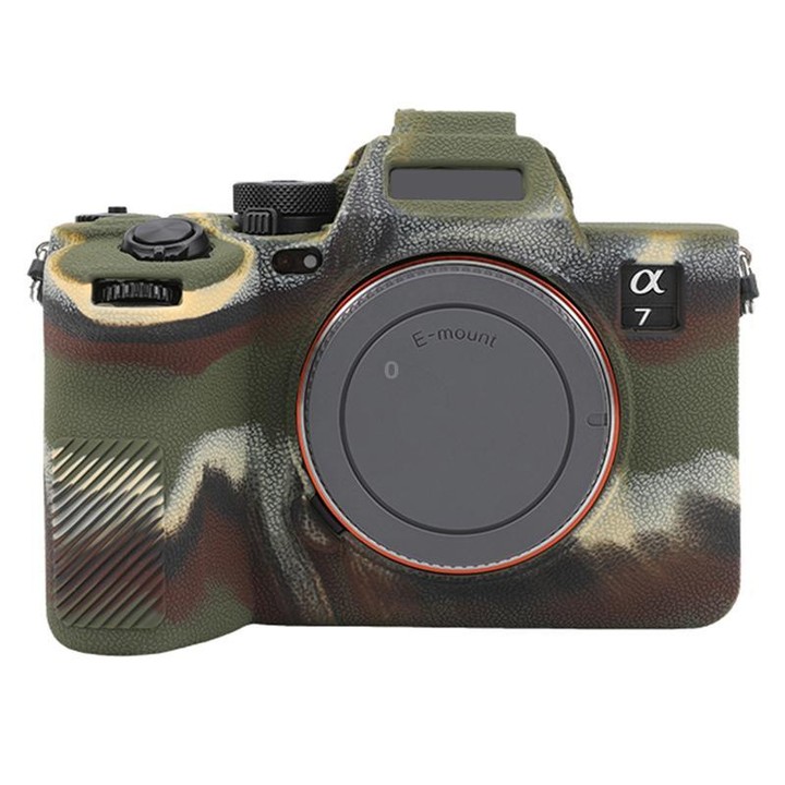 For Sony Alpha 7 V / ILCE-7M5 Litchi Texture Soft Silicone Protective Case(Camouflage)