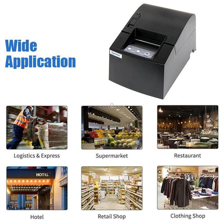 Xprinter XP-58IIIK 58mm Thermal Receipt Printer, Interface:25 Pin to 9 Pin Serial Port(EU Plug)
