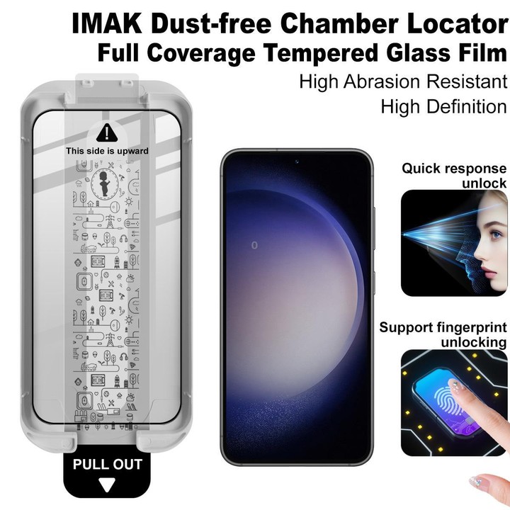 For Samsung Galaxy S24+ 5G / S25+ 5G imak Dust-free Chamber Locator Full Coverage Tempered Glass Film