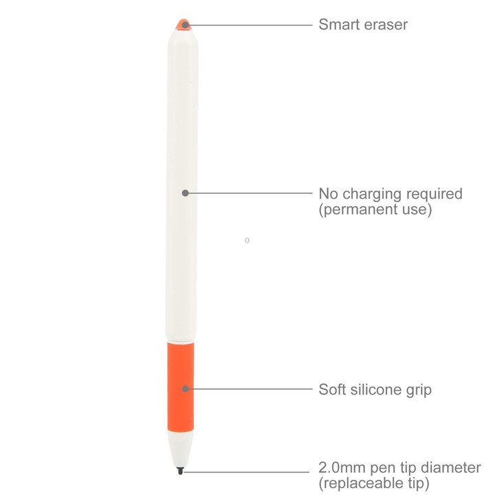 Portable Universal Magnetic Stylus Pen with Eraser Function(White Red)