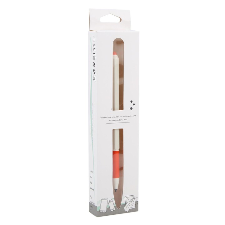 Portable Universal Magnetic Stylus Pen with Eraser Function(White Red)
