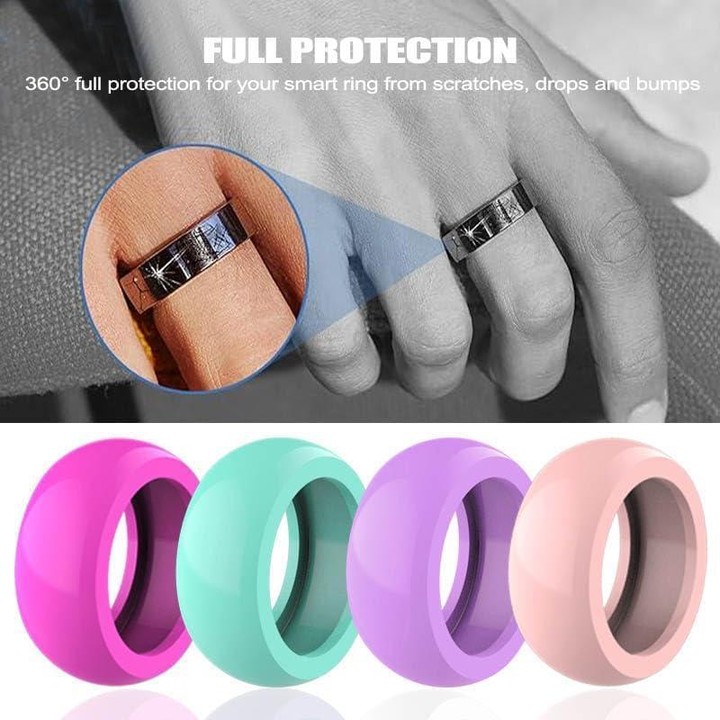 xDfind For Ultrahuman Ring AIR Smart Ring Silicone Cover, Size:L(White)
