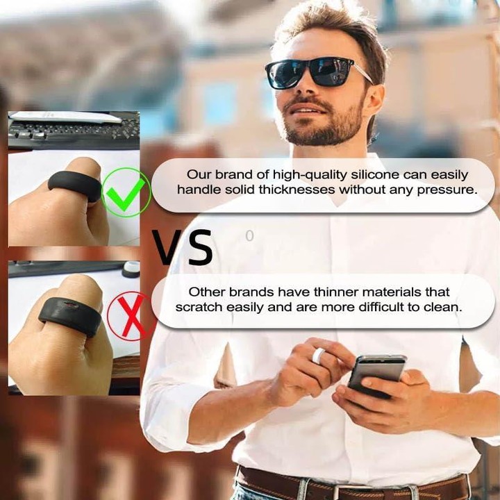 xDfind For Ultrahuman Ring AIR Smart Ring Silicone Cover, Size:L(Midnight Blue)