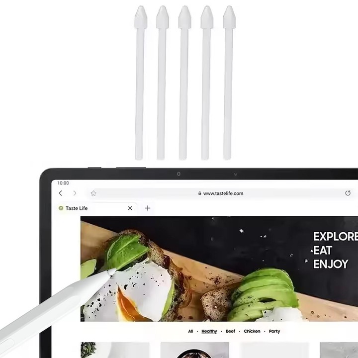 For Samsung Galaxy Tab S11 / S11 Ultra 5pcs/Set Stylus Pen Replacement Pencil Tips(White)