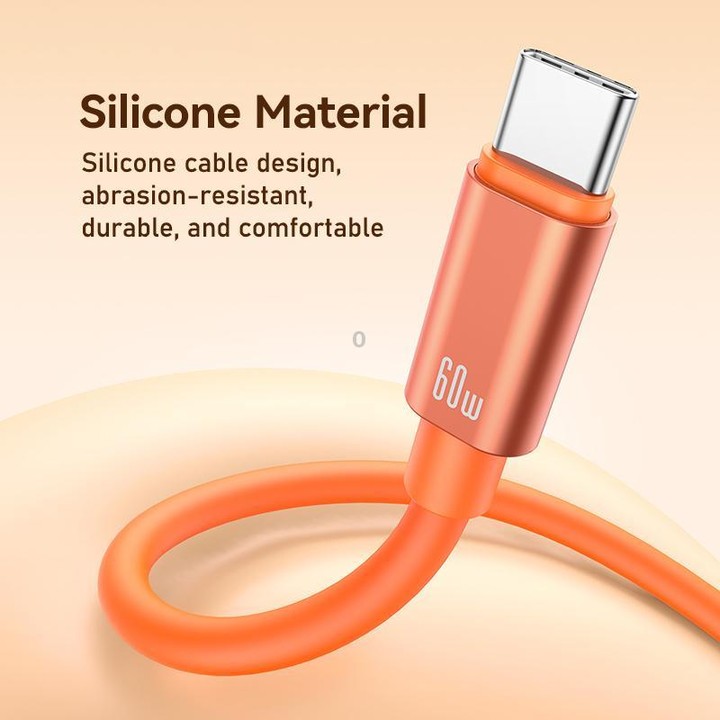 USAMS SJ784 U97 60W USB-C / Type-C to USB-C / Type-C Lanyard Fast Charging Data Cable, Length:30cm(Metal Gray)