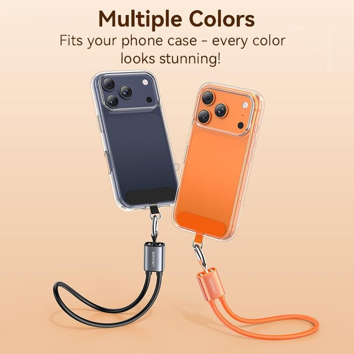 USAMS SJ784 U97 60W USB-C / Type-C to USB-C / Type-C Lanyard Fast Charging Data Cable, Length:30cm(Metal Gray)