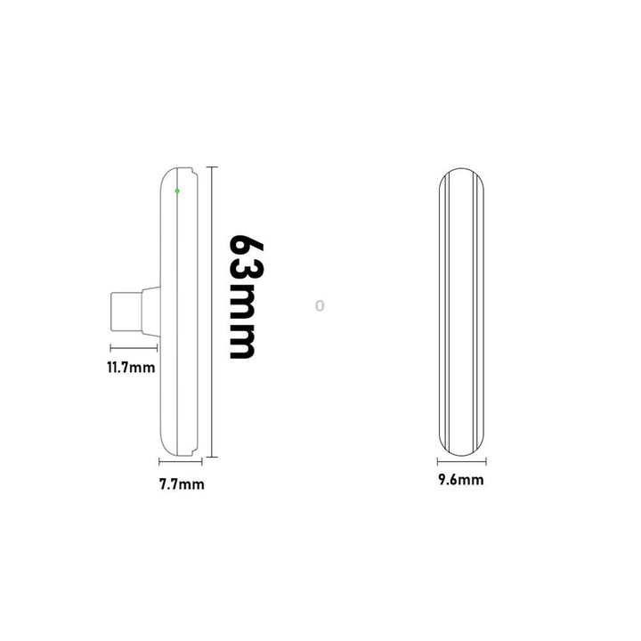 For Apple Pencil 2 Type-C Magnetic Charging Adapter(White)