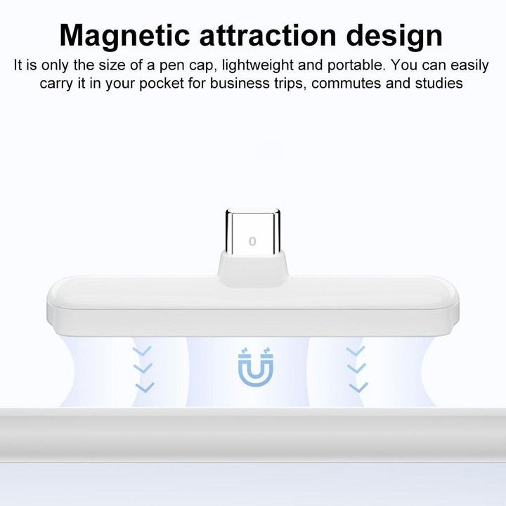 For Apple Pencil 2 Type-C Magnetic Charging Adapter(White)