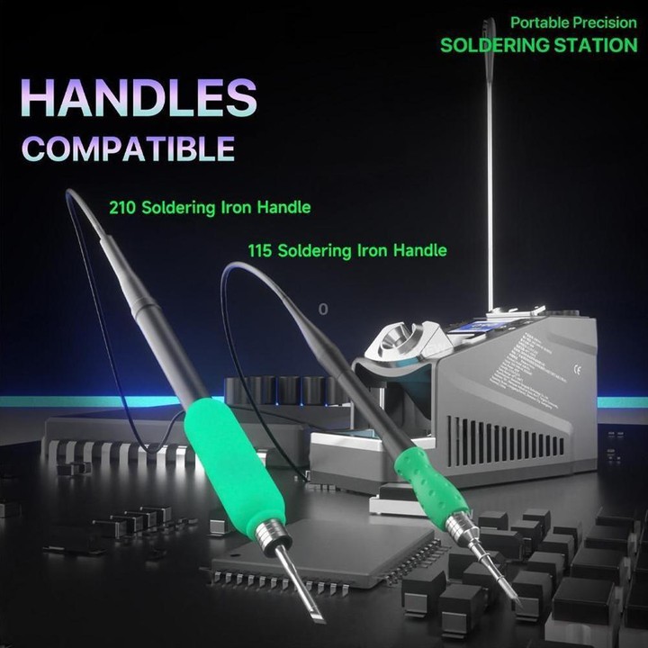 MECHANIC X60 Pro Portable Precision Soldering Station Compatible with 115 / 210 Soldering Handles, Plug:EU Plug