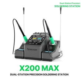 MECHANIC X200 Max Pen-Style Smart Temperature-Adjustable Dual-Station Precision Soldering Station, Plug:US Plug