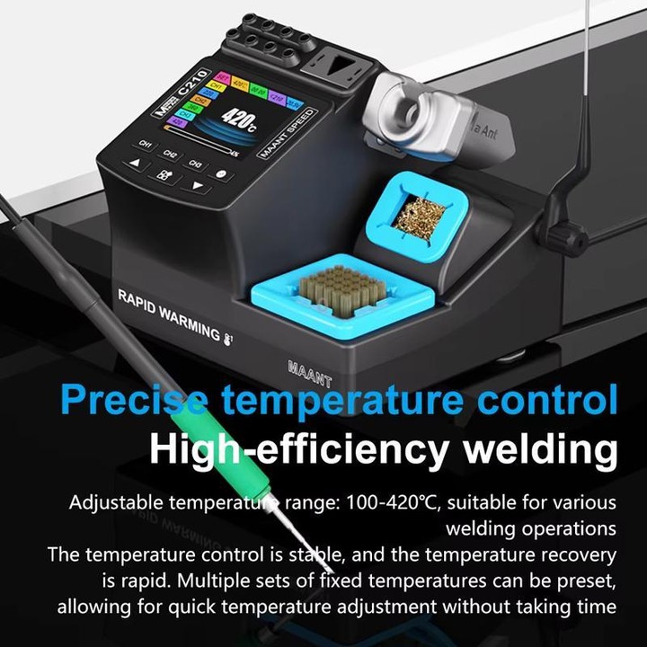 MaAnt 200W Precision Digital Display Welding Station, Model:C245(US Plug)