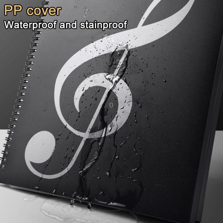Expandable Non-reflective Piano Music Sheet Binder Folder, Blue 20 Pages with Index Tabs & Pen