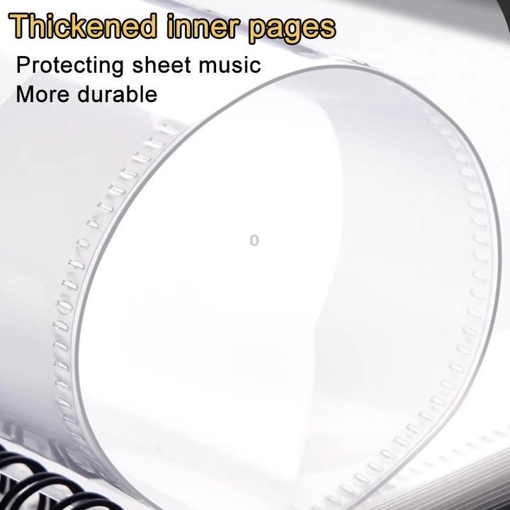 Expandable Non-reflective Piano Music Sheet Binder Folder, Black 60 Pages with Index Tabs&Pen&Musical Staff