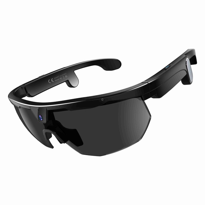 W640 8MP Cycling Smart AI Sports Glasses, Six-axis Image Stabilization, Wi-Fi, Touch Control, Dual Mic Noise Reduction, AI Trans
