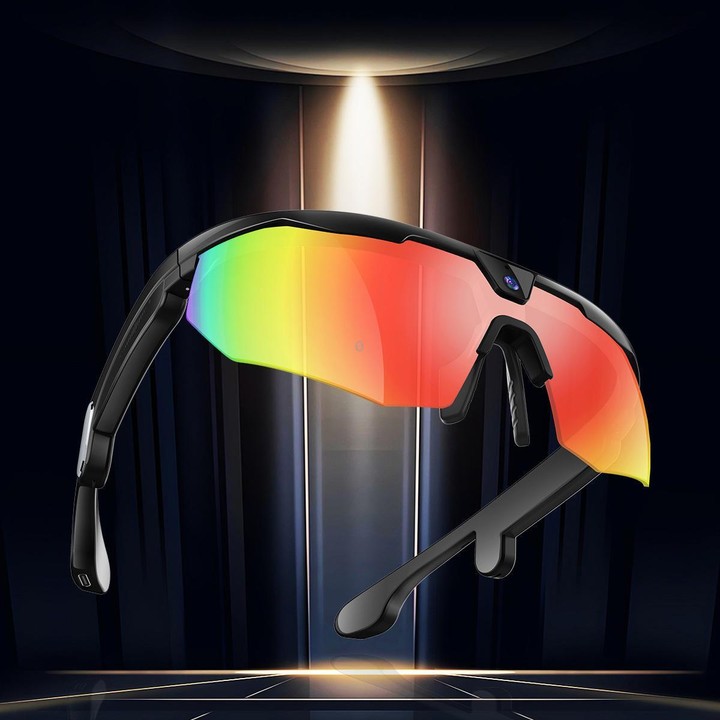 W640 8MP Cycling Smart AI Sports Glasses, Six-axis Image Stabilization, Wi-Fi, Touch Control, Dual Mic Noise Reduction, AI Trans