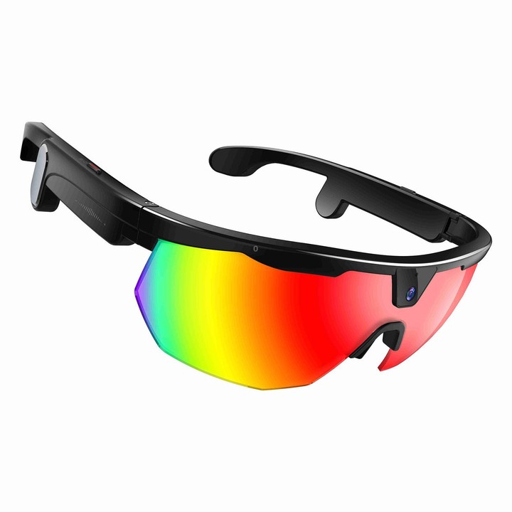 W640 8MP Cycling Smart AI Sports Glasses, Six-axis Image Stabilization, Wi-Fi, Touch Control, Dual Mic Noise Reduction, AI Trans