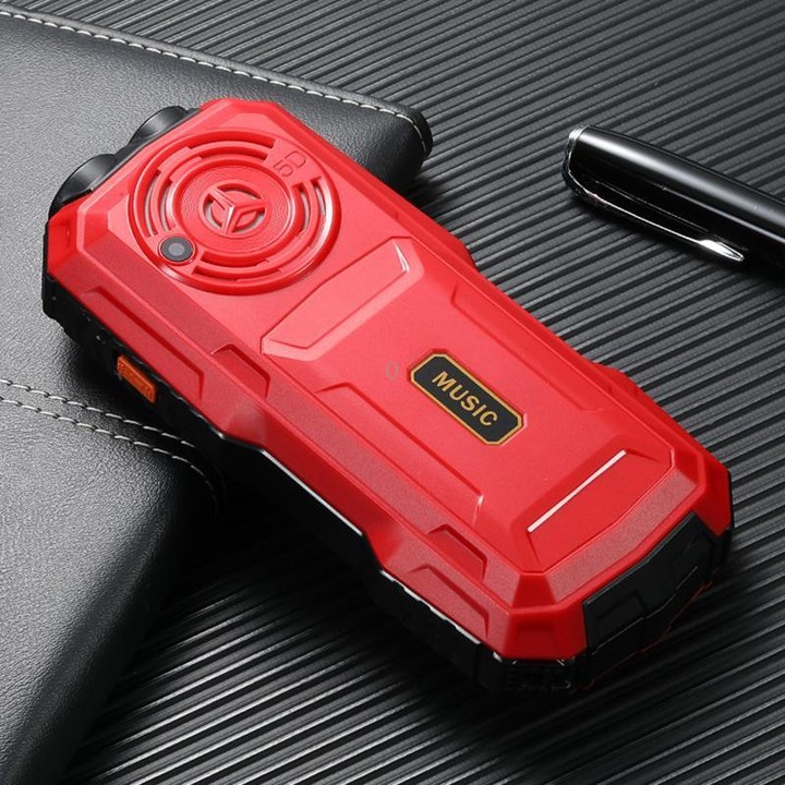 YEEMI Q5 4G Elder Rugged Phone, 16800mAh Battery, 2.4 inch, 21 Keys, Network: 4G, LED Flashlight, Dual SIM(Red)