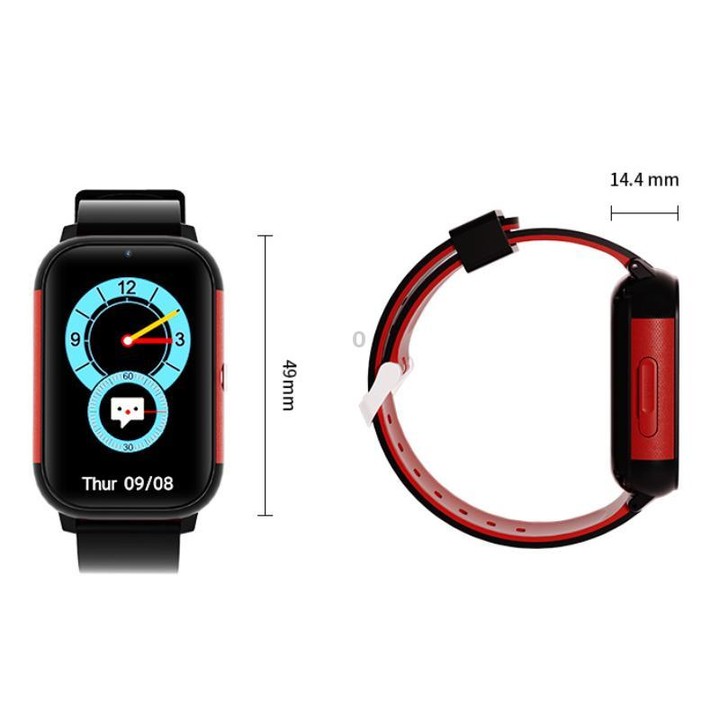 FA96 1.57-inch Screen 4G Network GPS Tracking Kids Smart Watch(White Red)