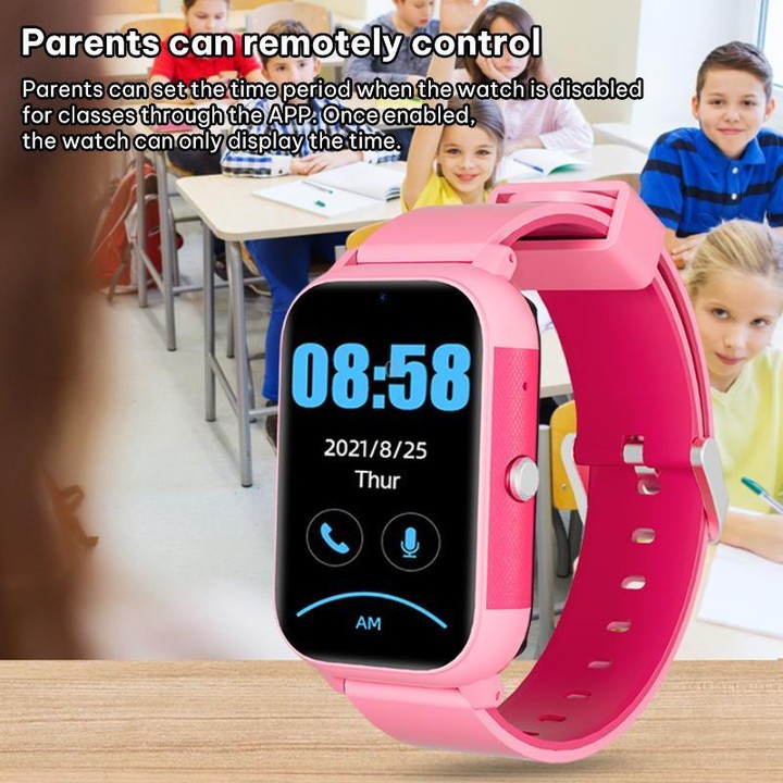 FA96 1.57-inch Screen 4G Network GPS Tracking Kids Smart Watch(Pink)