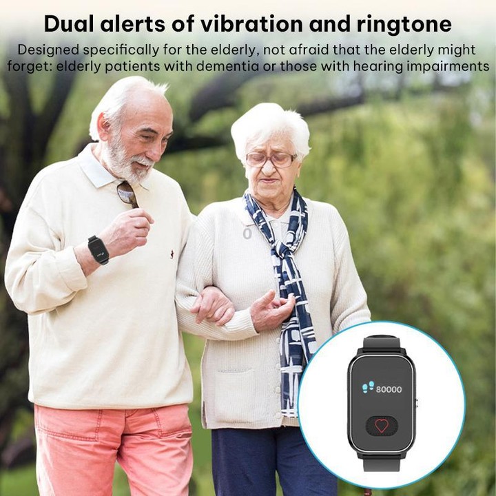FA96S 1.0-inch Screen 4G Network GPS Tracking Elderly Care Smart Watch, Model:Eurasia-Africa Version(Black)