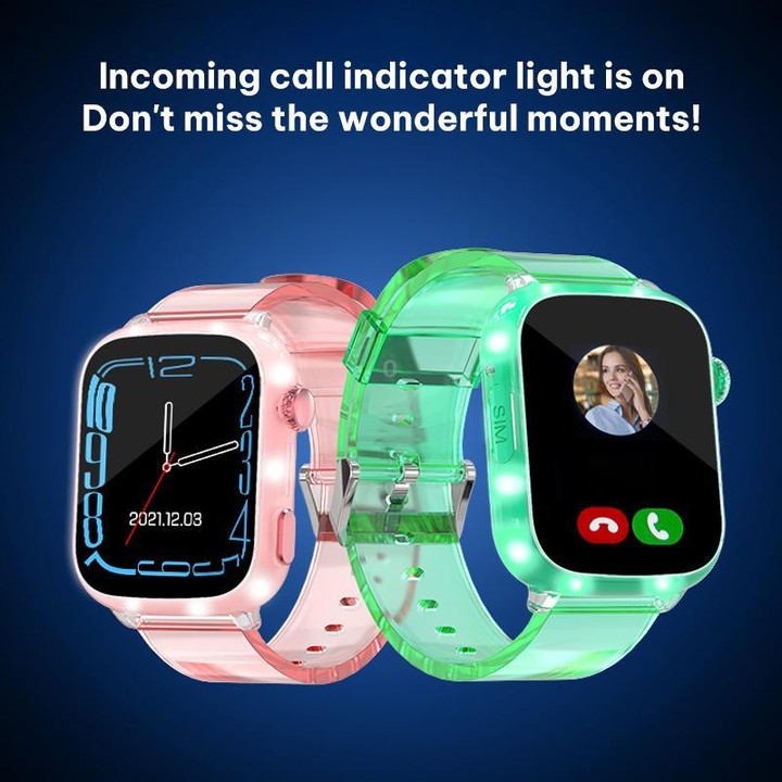 FA100 1.83-inch Screen 4G Network GPS Tracking Kids Smart Watch with Flashing Light(Black)