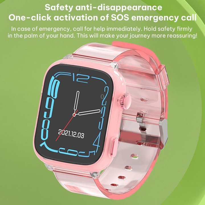 FA100 1.83-inch Screen 4G Network GPS Tracking Kids Smart Watch with Flashing Light(Pink)