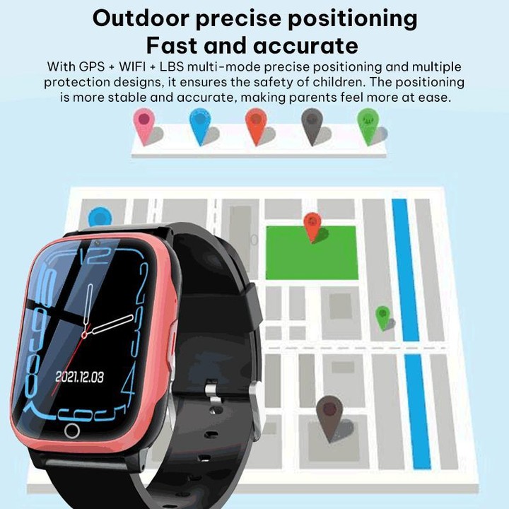 FA83 1.69-inch Screen 4G Network GPS Tracking Kids Smart Watch, Model:Eurasia-Africa Version(Pink)