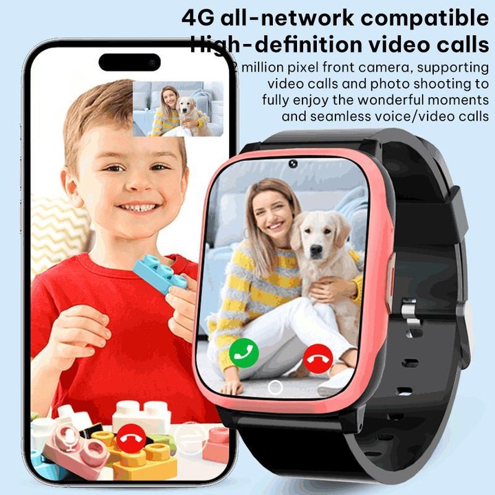 FA83 1.69-inch Screen 4G Network GPS Tracking Kids Smart Watch, Model:American Version(Pink)