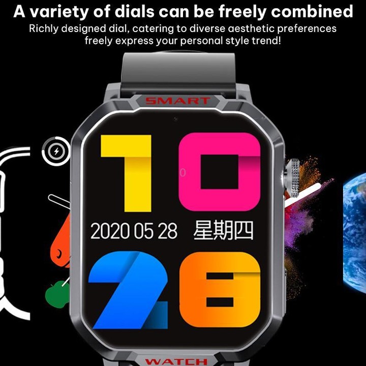 FA82S 1.83-inch 4G Network GPS Tracking Smart Watch Support Heart Rate / Blood Pressure Monitoring(Beige)