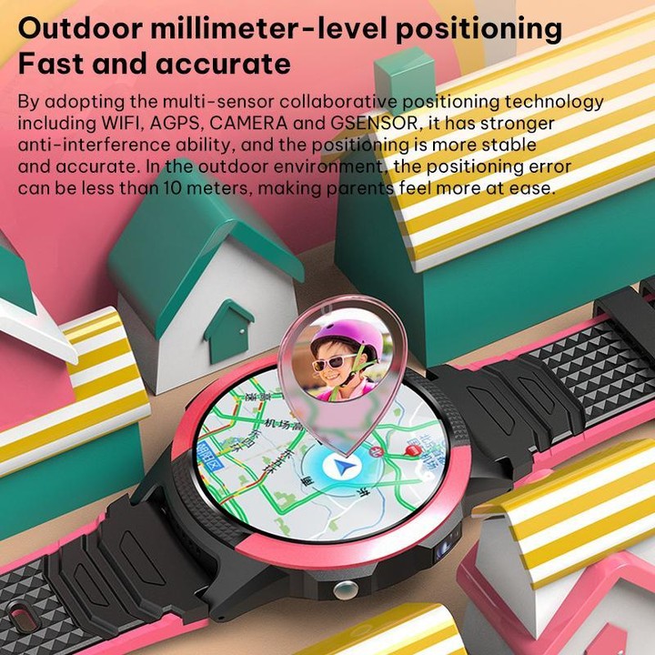 FA56 1.28-inch Screen 4G Network GPS Tracking Kids Smart Watch, Model:American Version(Green)