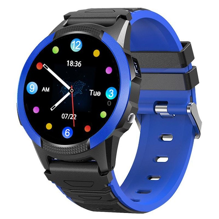 FA56 1.28-inch Screen 4G Network GPS Tracking Kids Smart Watch, Model:American Version(Blue)